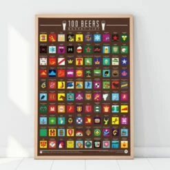 Poster 100 Bières à Boire Avant De Mourir