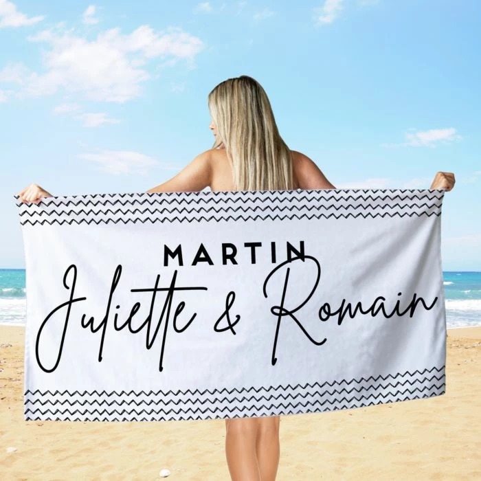 Serviette Personnalisée Avec Différents Motifs