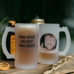 Chope De Bière Personnalisée Avec Photo Et Texte