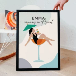 Poster Personnalisé Verre à Cocktail - Illustration