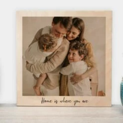 Photo Sur Bois Personnalisée - Design Polaroid
