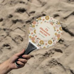 Set Tennis De Plage Personnalisé Avec Motif Et Texte